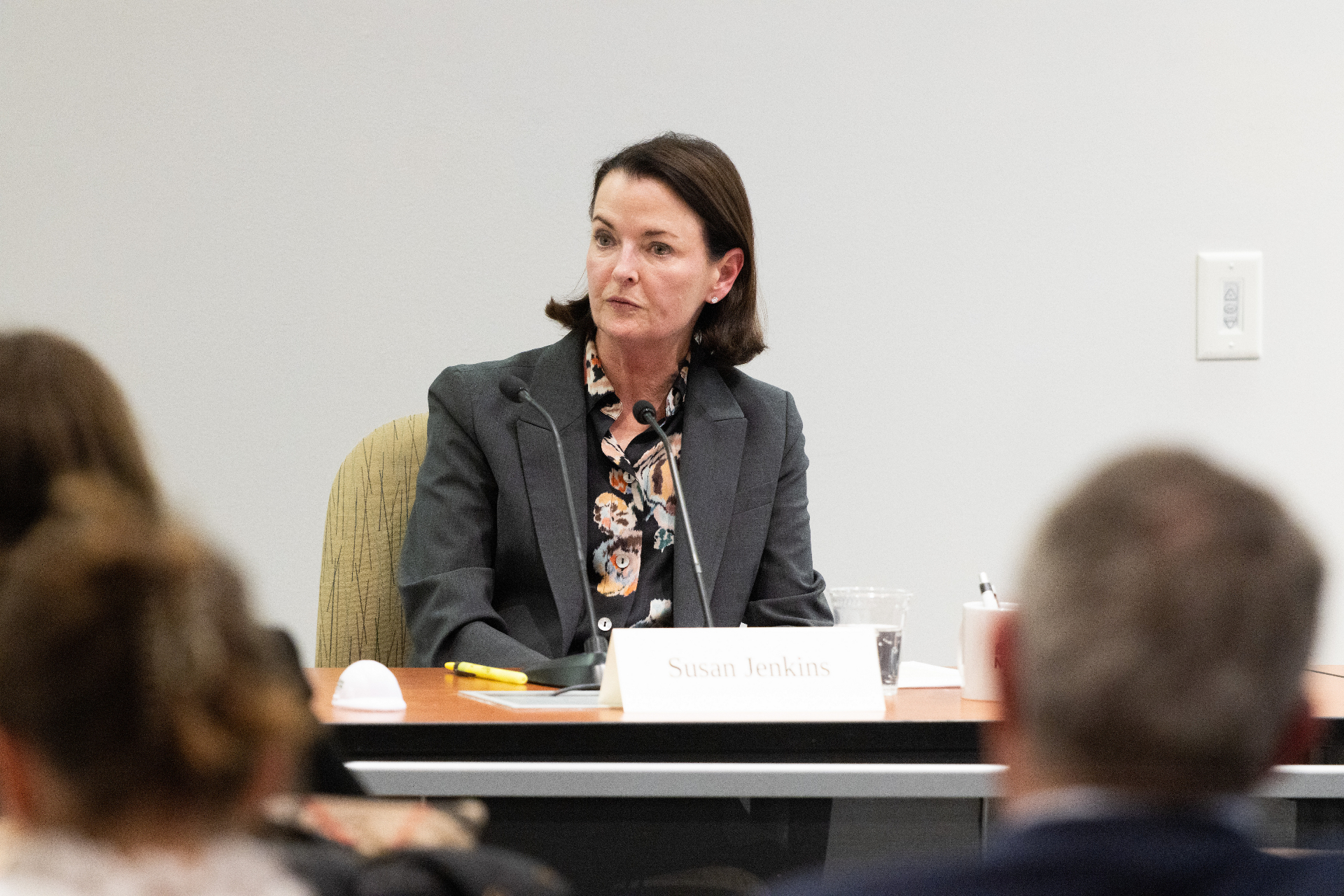 Pirouz Bozorgnia speaking during the airport development panel with fellow panelists seated beside him